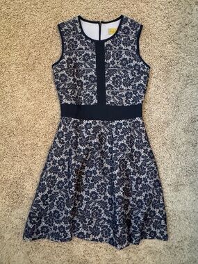 Nicole Miller Black and White Lace Dress